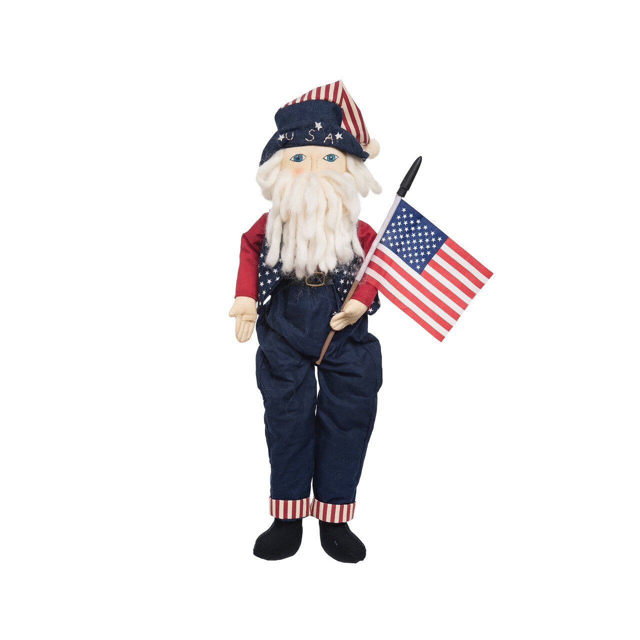 6" Old Glory Santa Patriotic 4th of July Figurine Decoration